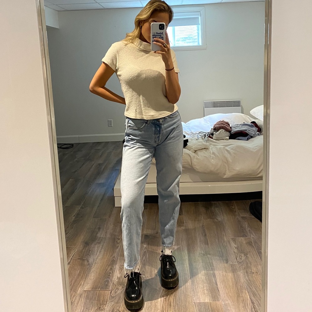 Zara creamy turtleneck top